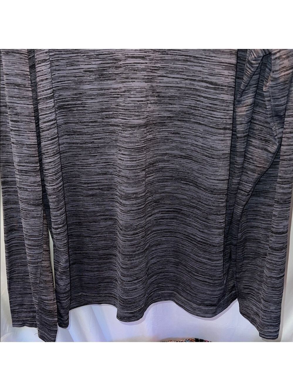 Nike Men's Heathered Black Long Sleeve Tee, Size XL - Picture 7 of 7